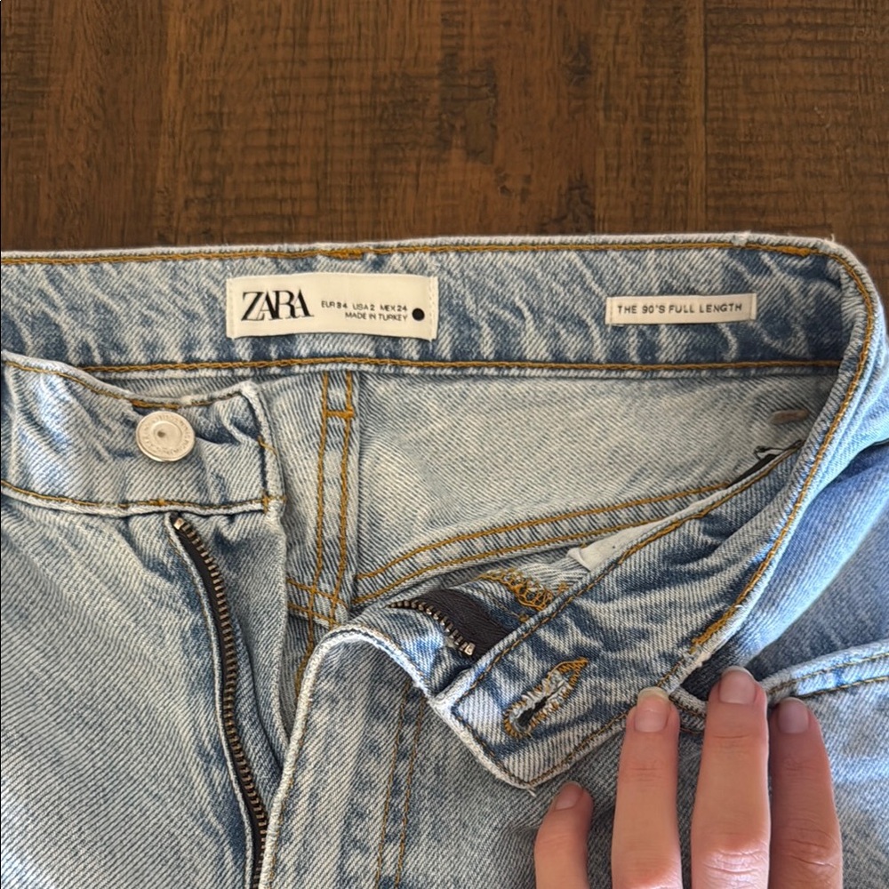 Zara Blue Straight Leg Jeans with Classic Denim Style